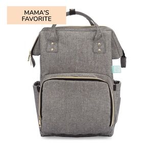 Gray Diaper/ Breast Pump Backpack